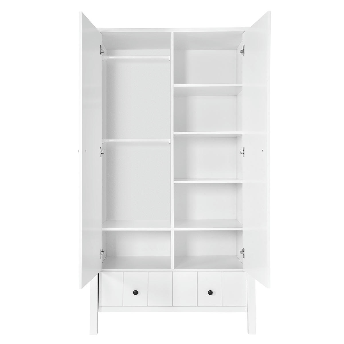 ALLPIN - Armoire 2 portes 1 tiroir blanc