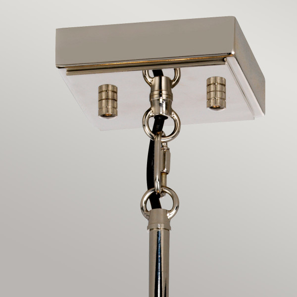 Lampa wisząca polerowany nikiel Aries 4xE14x40W wym: 130,6x32x32 cm Elstead