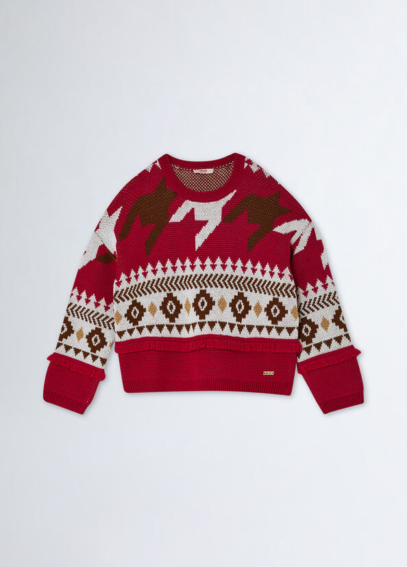Maglia in misto lana jacquard