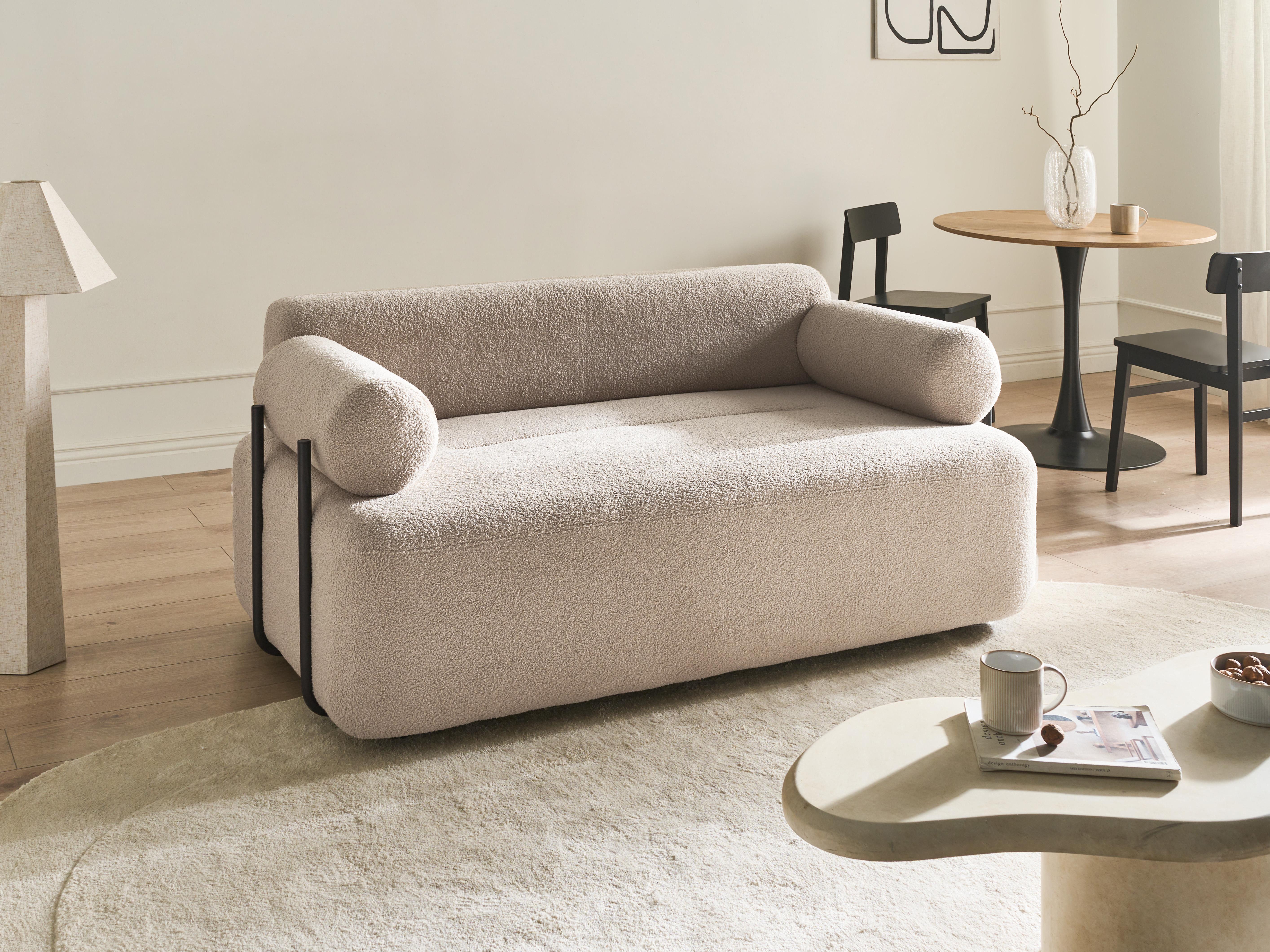 Sofa 2 Seater ELVA Boucle Beige