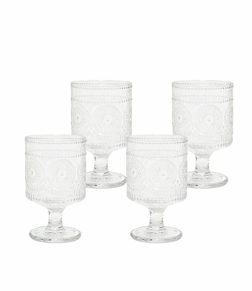 Zestaw 4 szklanek SHP FLORES 230 ml transparentny