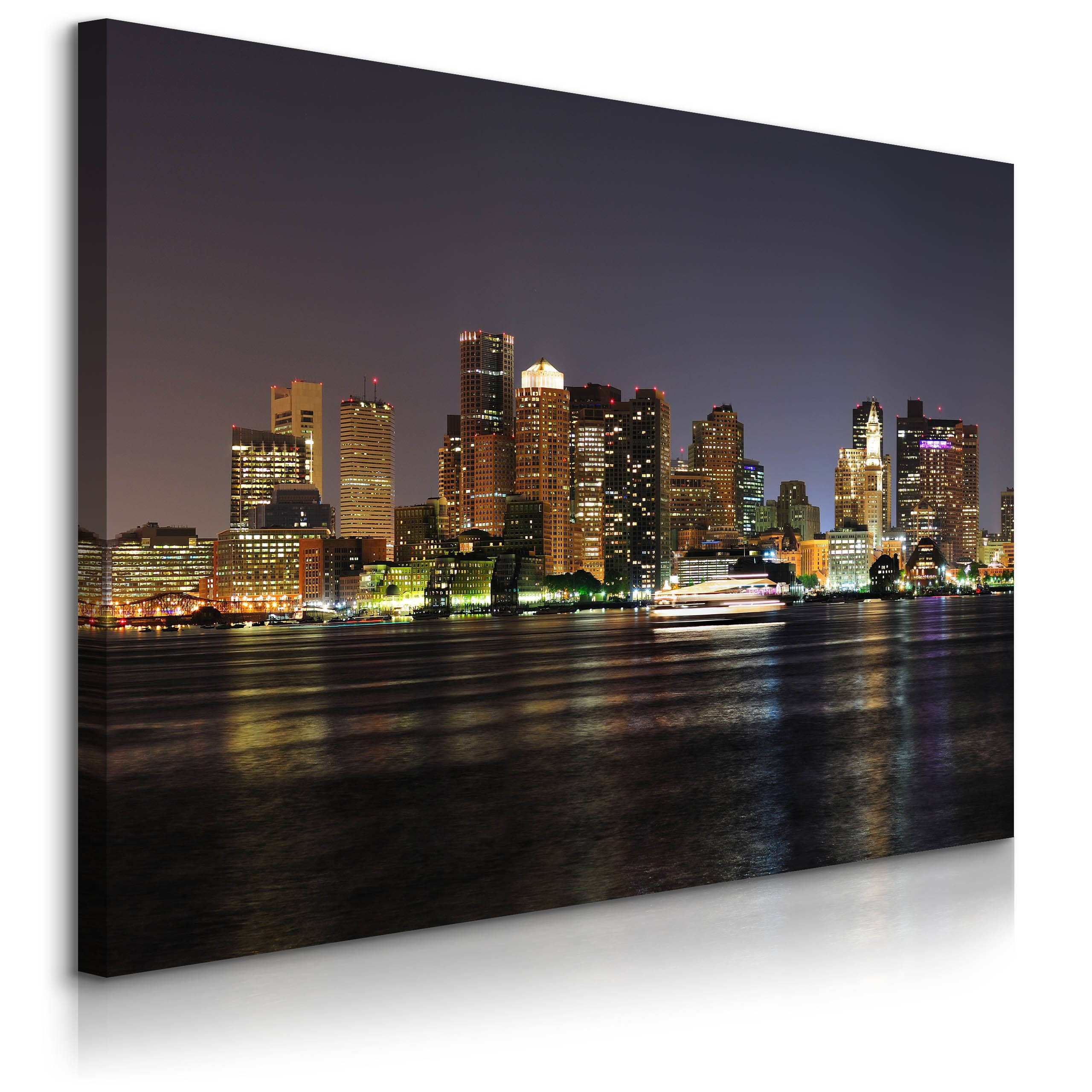 Obraz Nocna Panorama Bostonu 30x20cm