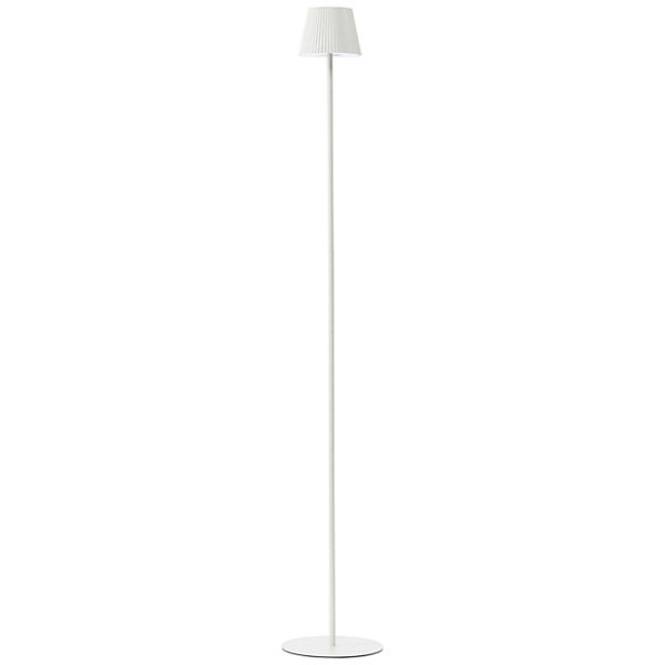 Lampadaire extérieur MACOBO blanc mat acier inoxydable/acrylique - LED intégrée 3,4W