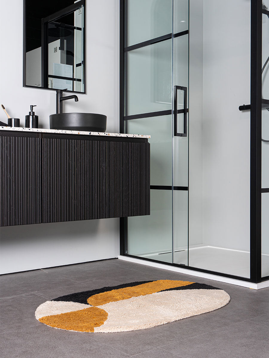 Veer Carpets - Badmat Bowie - Oker Ovaal 60 x 100 cm