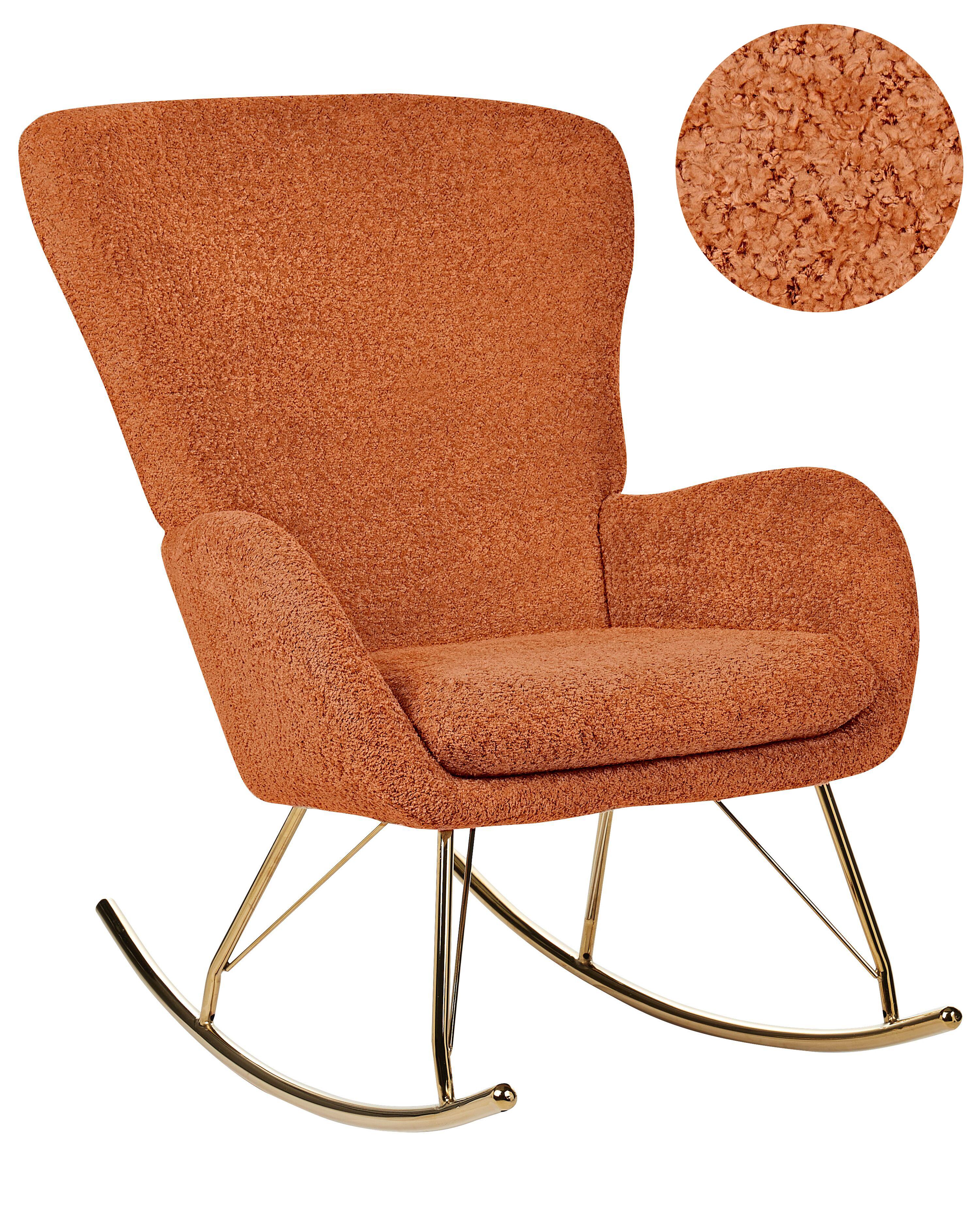 Rocking Chair ANASET Boucle Orange