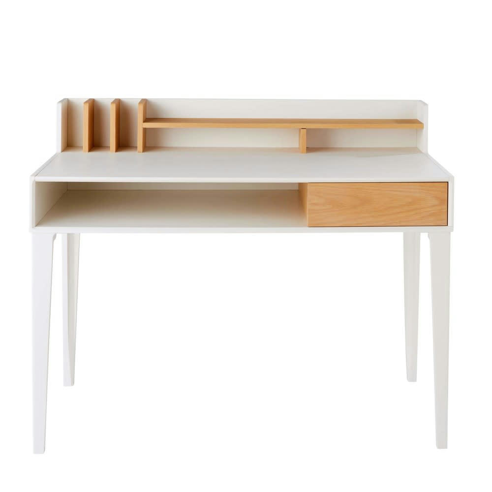 Kara - Bureau 1 tiroir blanc