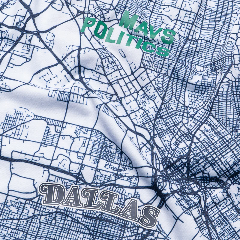 Politics x Dallas Mavericks x Mitchell & Ness Map Tee - White