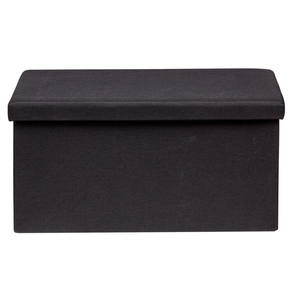 Banc coffre Clara Noir - L76,5 x P38 x H37,5 cm