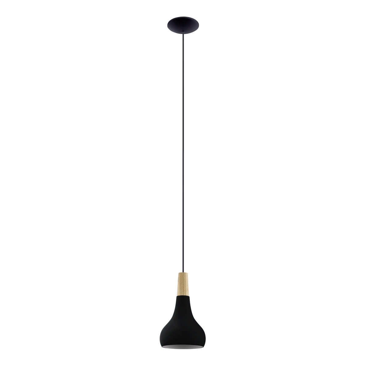 EGLO hanglamp Sabinar - e27 - ø 18 cm - zwart/bruin