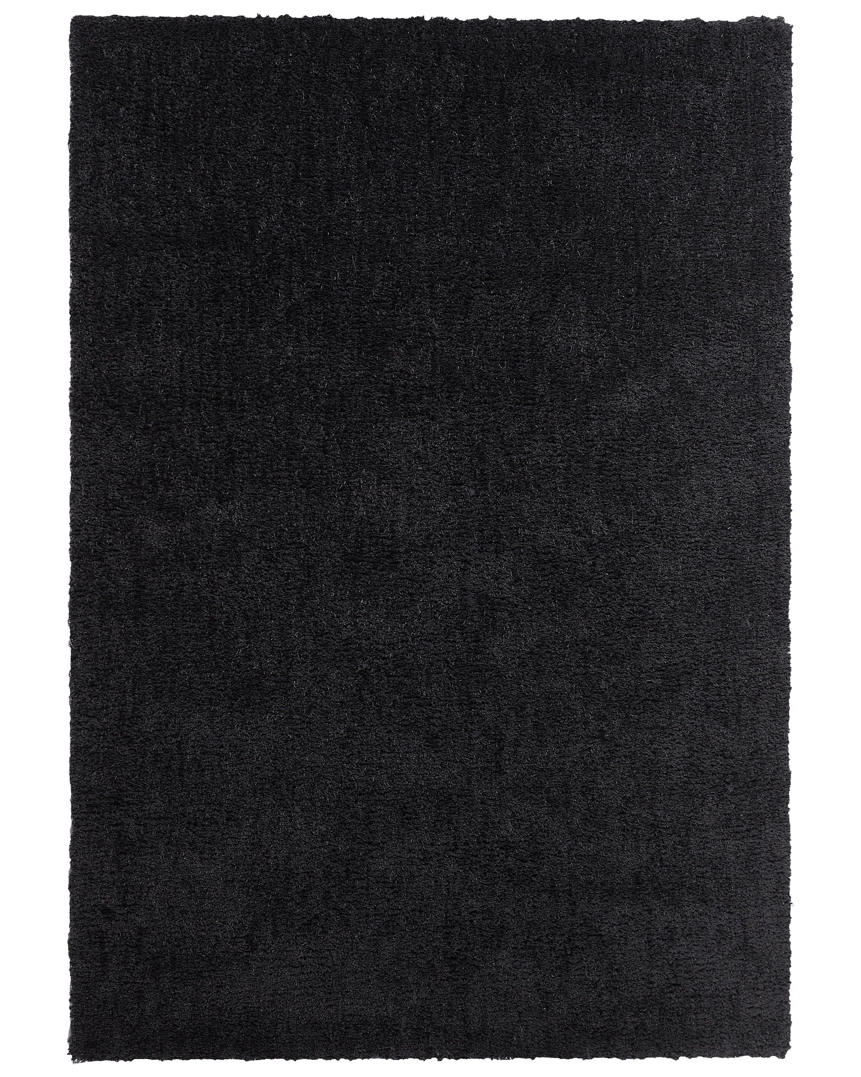 Shaggy Rug DEMRE Black 140 x 200 cm