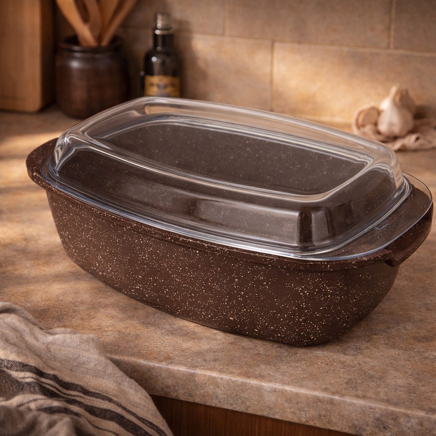 Rostiera 32x11 cm I Giganti coperchio in vetro