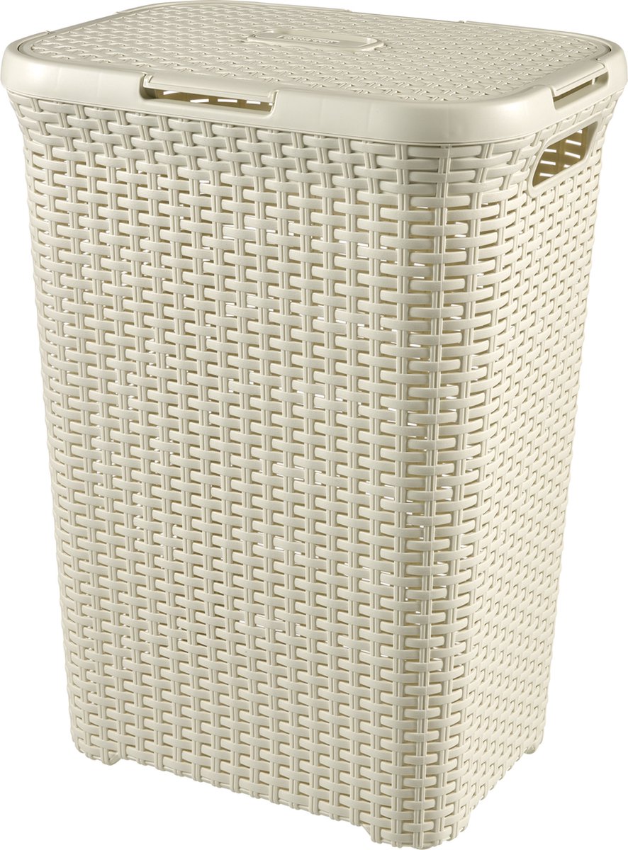 Curver Style Wasmand met Deksel - 60L - Vintage wit