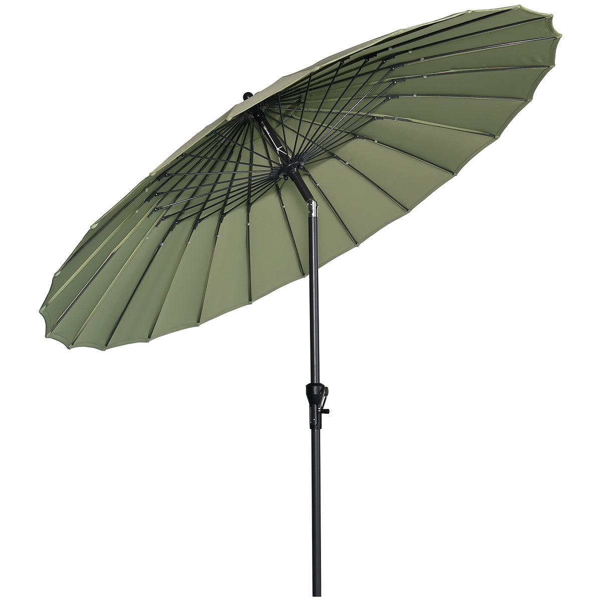 Manilla parasol - Ø250 cm - carbon black - olijf