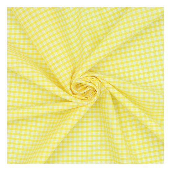 Yellow 1/8 Gingham Fabric by the Metre