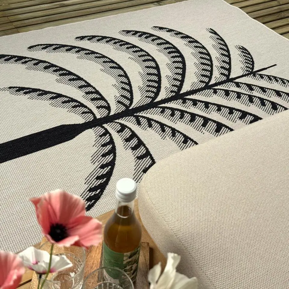 Interieur05 buitenkleed zwart/wit Breeze - 340 x 240 cm