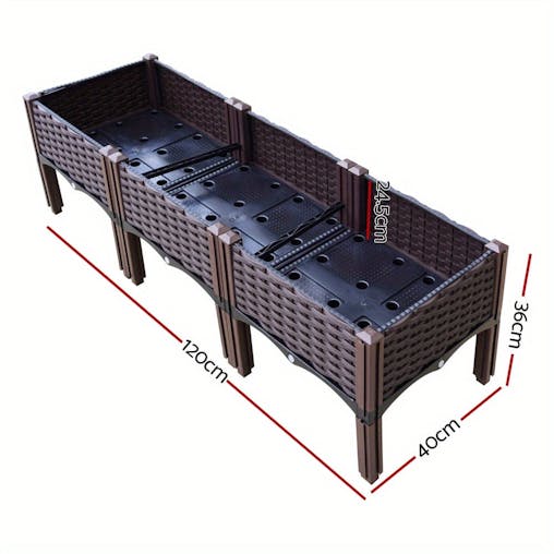 NNETM Raised Garden Bed Planter Box for Herbs & Vegetables
