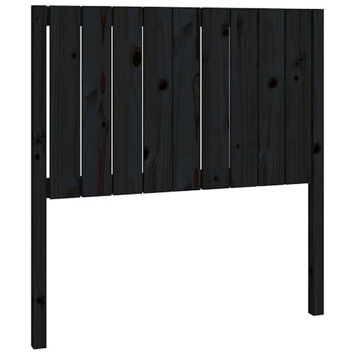 NNEVL Bed Headboard Black 95.5x4x100 cm Solid Wood Pine