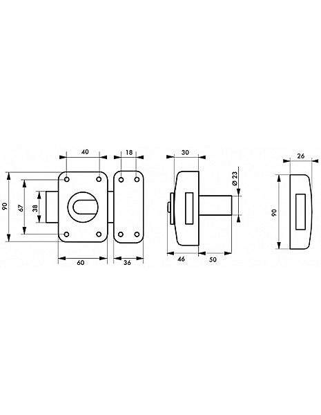Lot de 30 verrous à bouton Corvette UNIKEY (achetez-en plusieurs, ouvrez avec la même clé), cylindre 50mm, 3 clés MV2 - THIRARD
