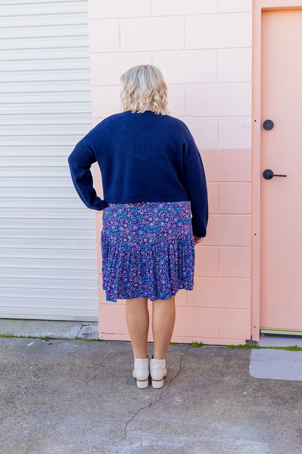 Blakely Crop Knit in Navy