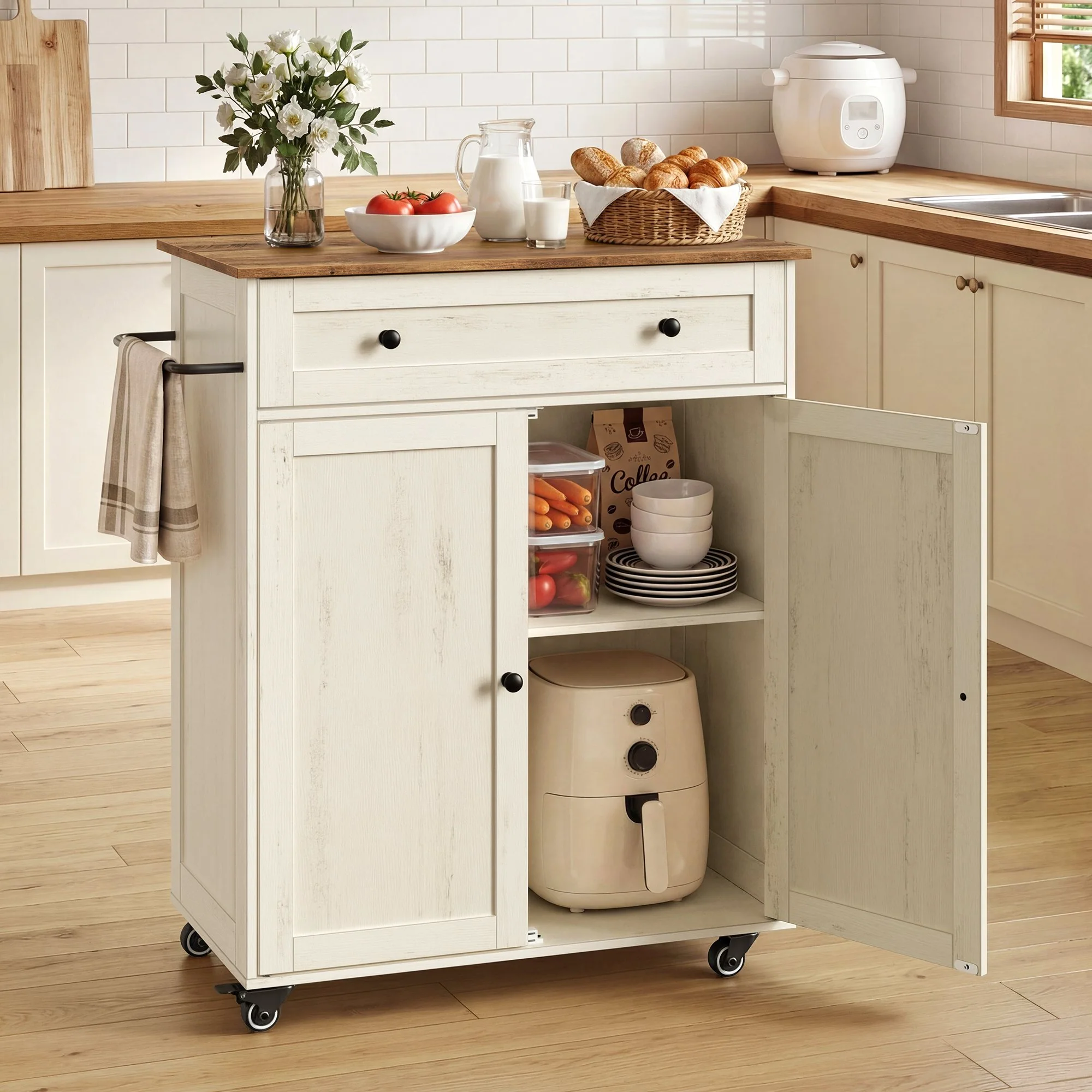 Siren Collection - Îlot de Cuisine avec Plan de Travail