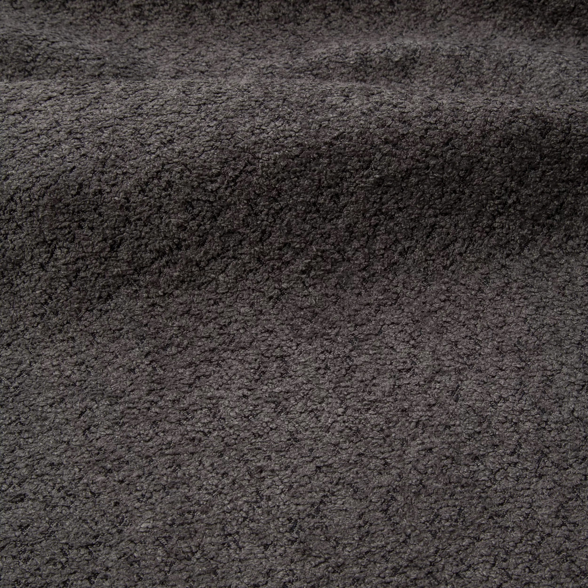 Rechte bank MYRA 4 personen Bouclette stof Grafiet grijs