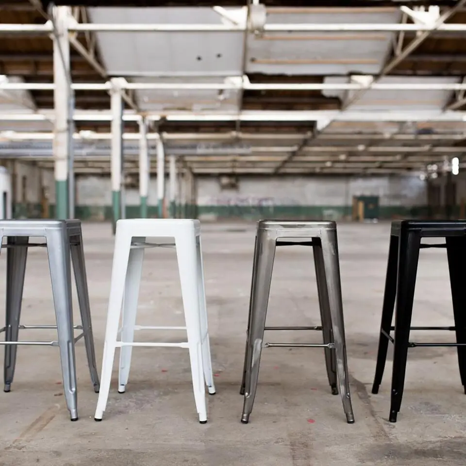 Legend Metalen barkruk wit - 65 cm