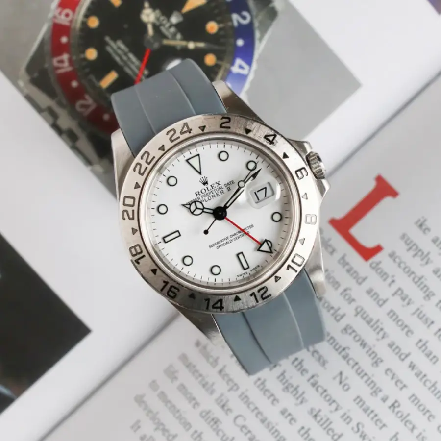 Rolex – Explorer II –  Rubber Strap – Grey
