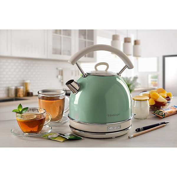 Bouilloire électrique 1,7L Acier Vert vintage ARIETE