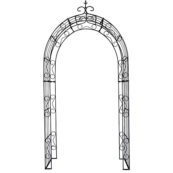 Arche de jardin LEA with pointu arrond - 140 cm revêtement en poudre noir