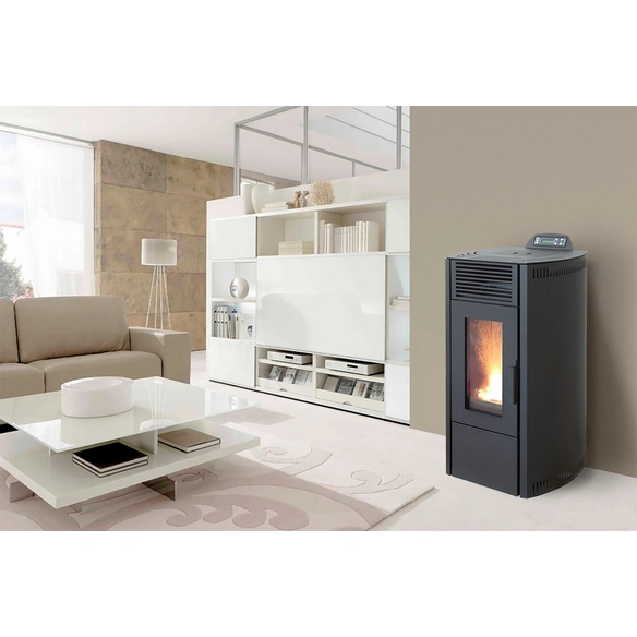 Pelletofen, 9 kW, LxBxH: 52,5x51,5x101 cm, schwarz