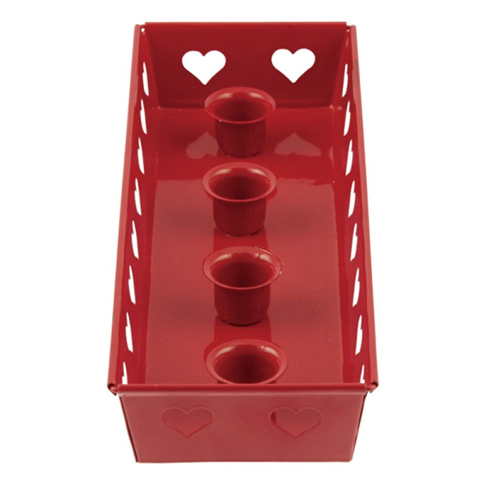ADVENTSSTAKE METALL 28CM RØD