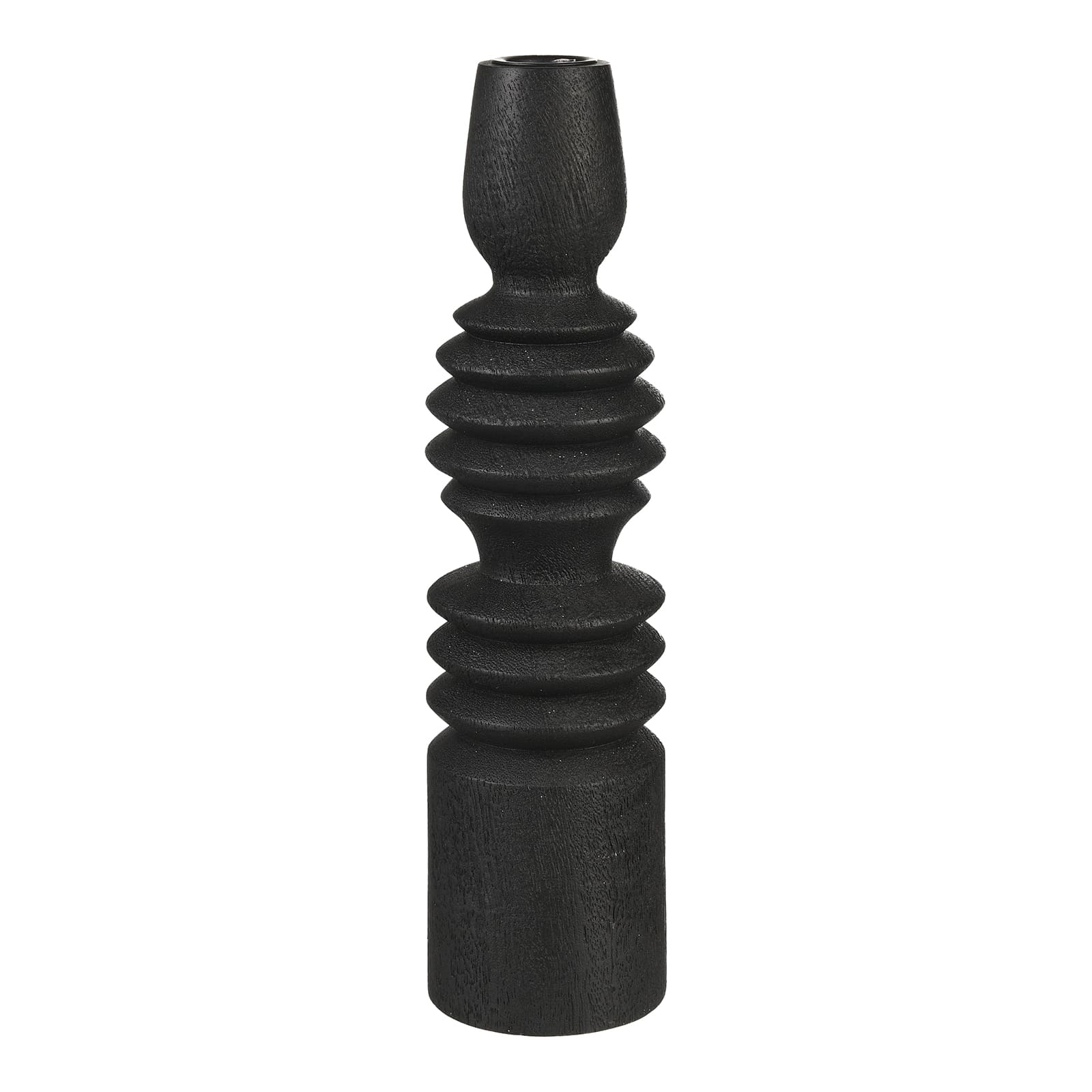 Stabkerzenhalter Rill Schwarz, ⌀ 7 cm, H 280 mm