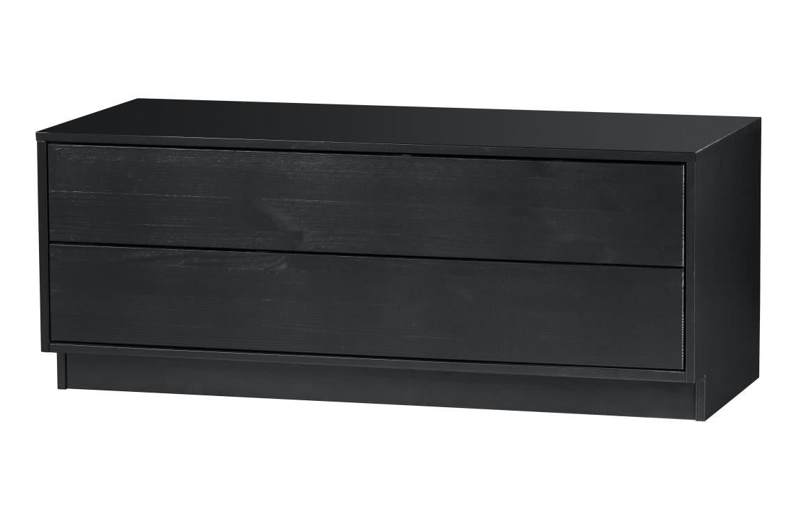 FINCA - Grand meuble tv en bois noir