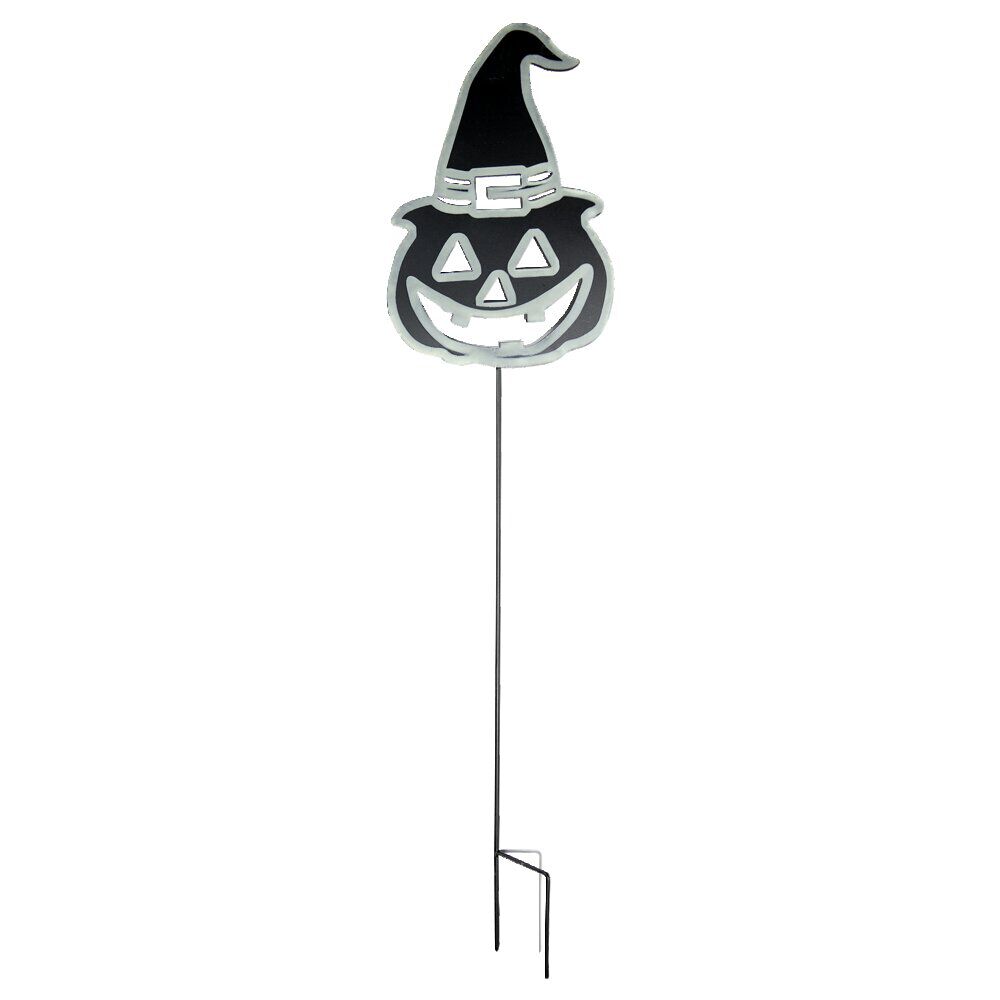 Pancarte décoration extérieure Halloween métal gris H91cm