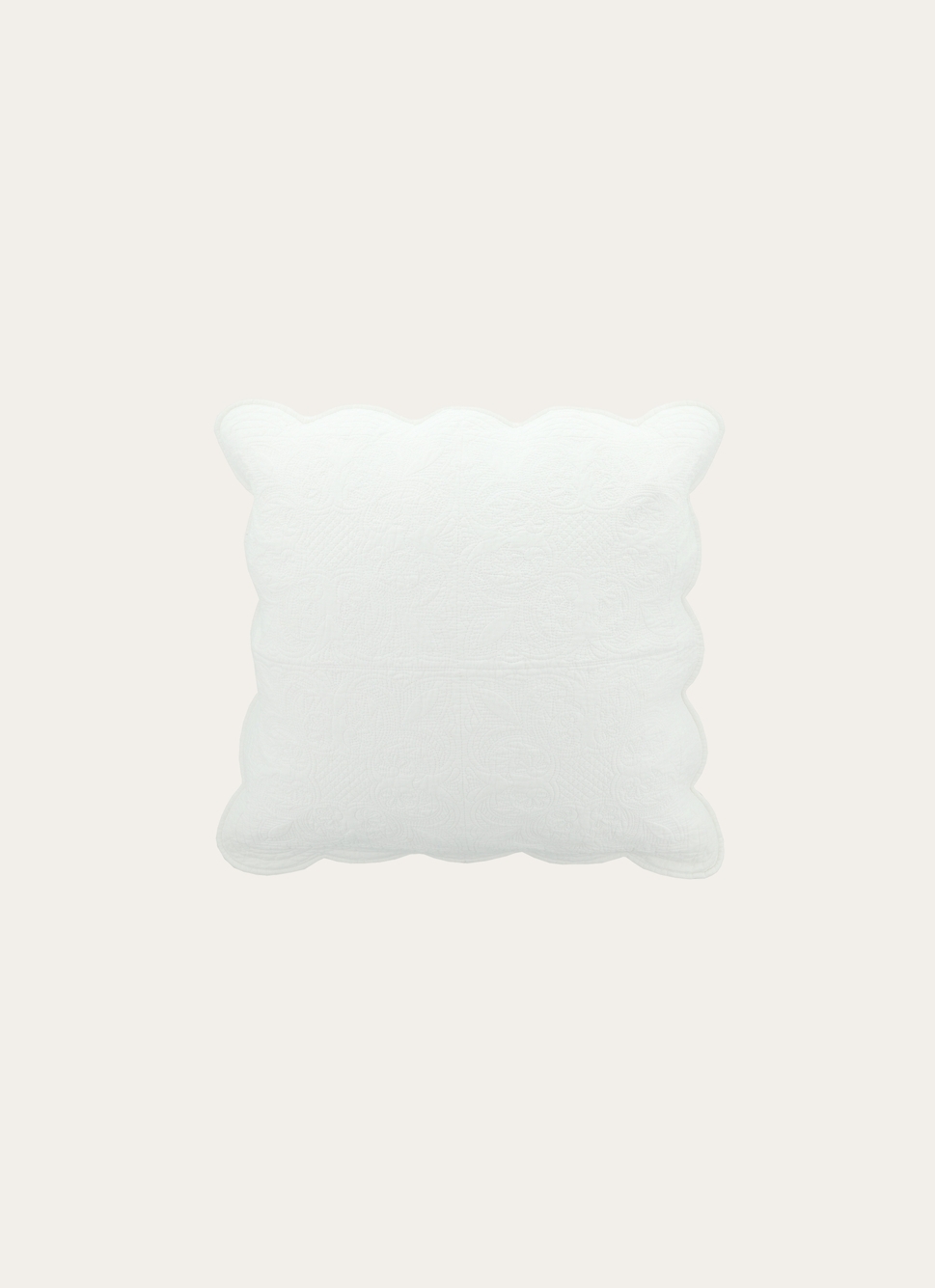 TAIE D'OREILLER EN COTON FLORENCE BLANC