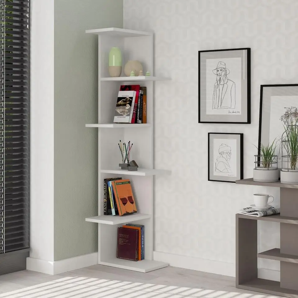 CALICOSY - Eckregal Saso - 24x37x141 cm