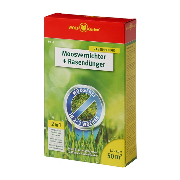 Rasendünger & Moosvernichter »SW 50«, 1,75 kg, für 50 m², schützt vor Moos