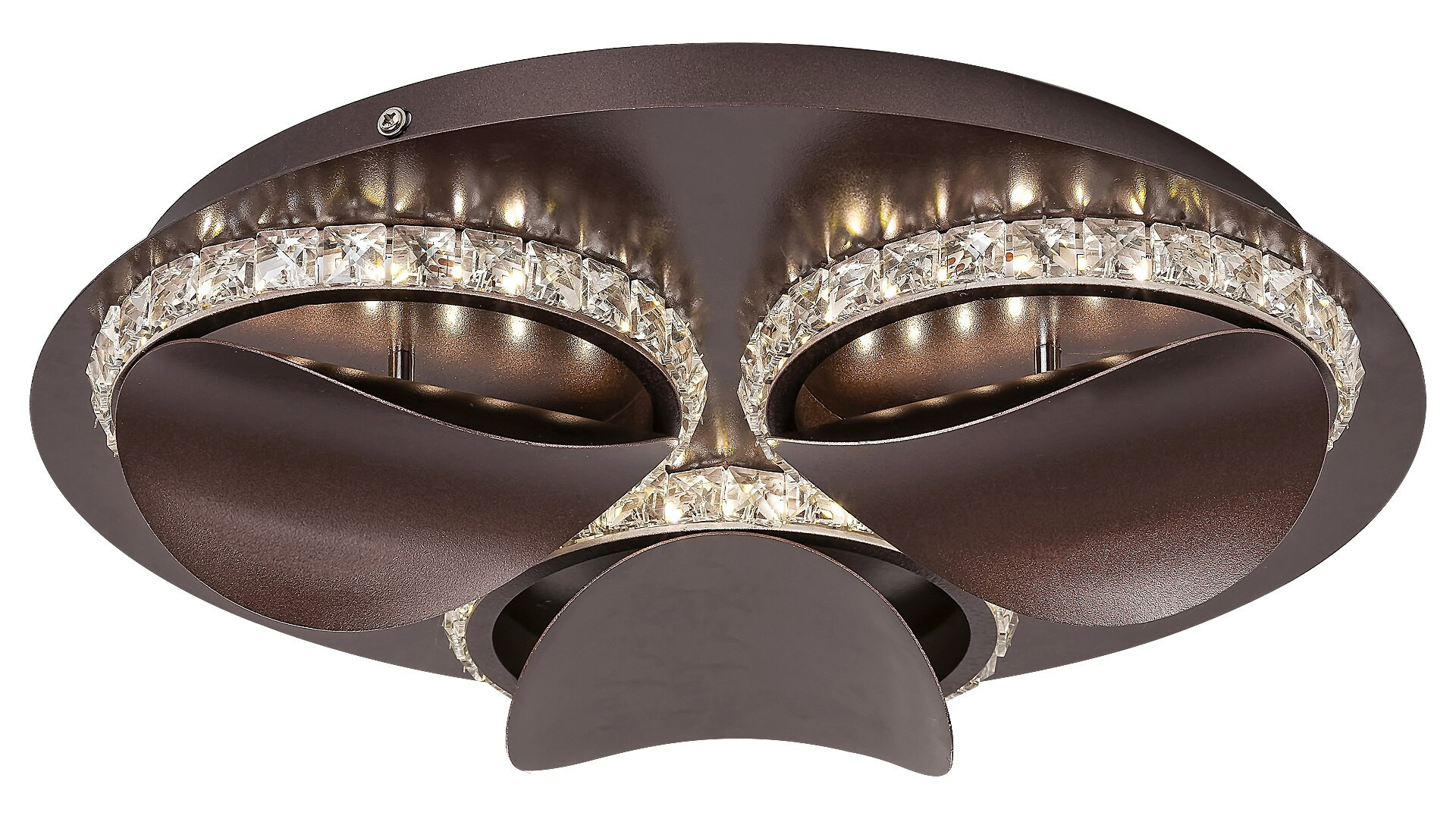 Plafon Caprianaokrągły brązowy metalik LED 1x18W 38cm 720lm IP20 Rabalux