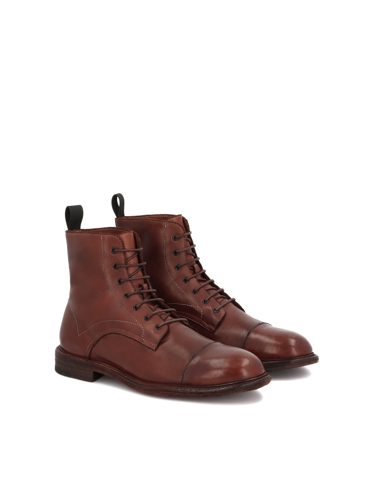 Brown lace-up Limited Edition boots
