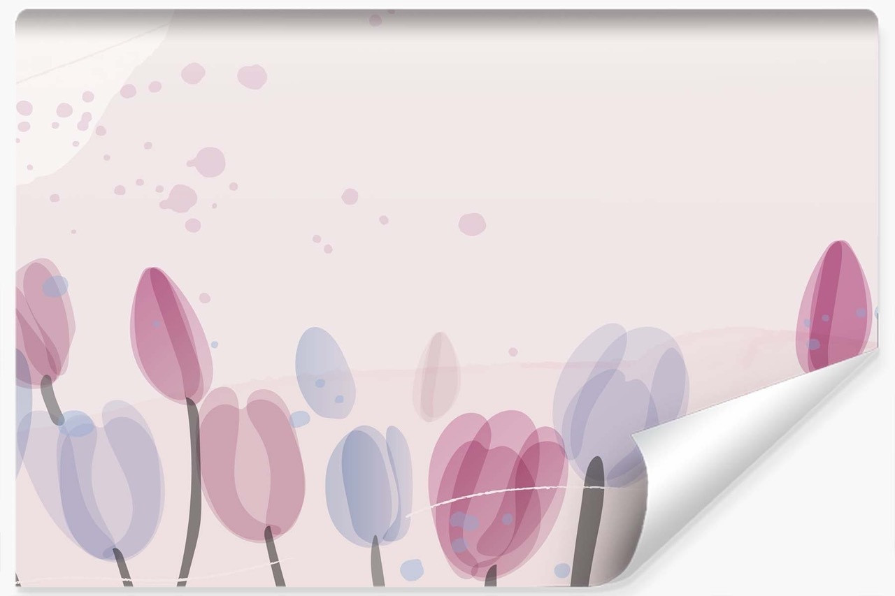 Fototapeta Akwarelowe Tulipany W Stylu Boho 90x60cm