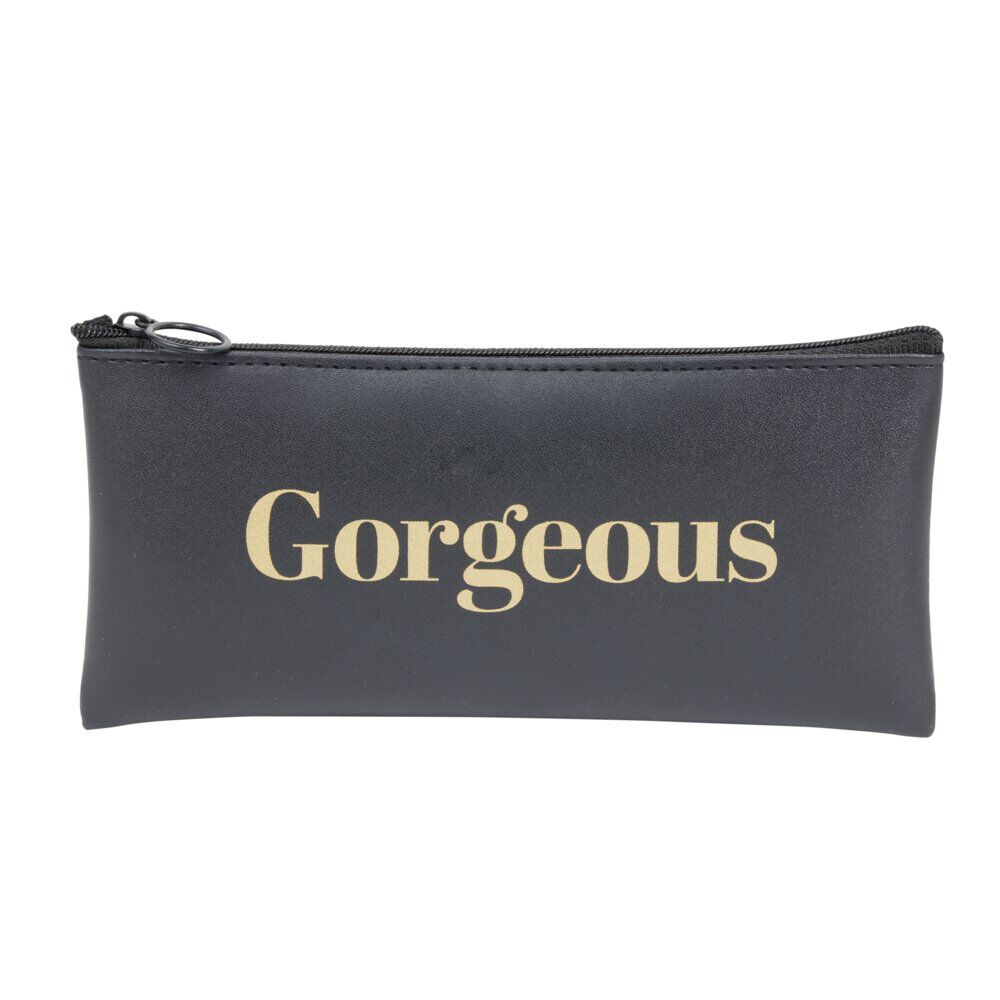 Trousse de maquillage à message noir