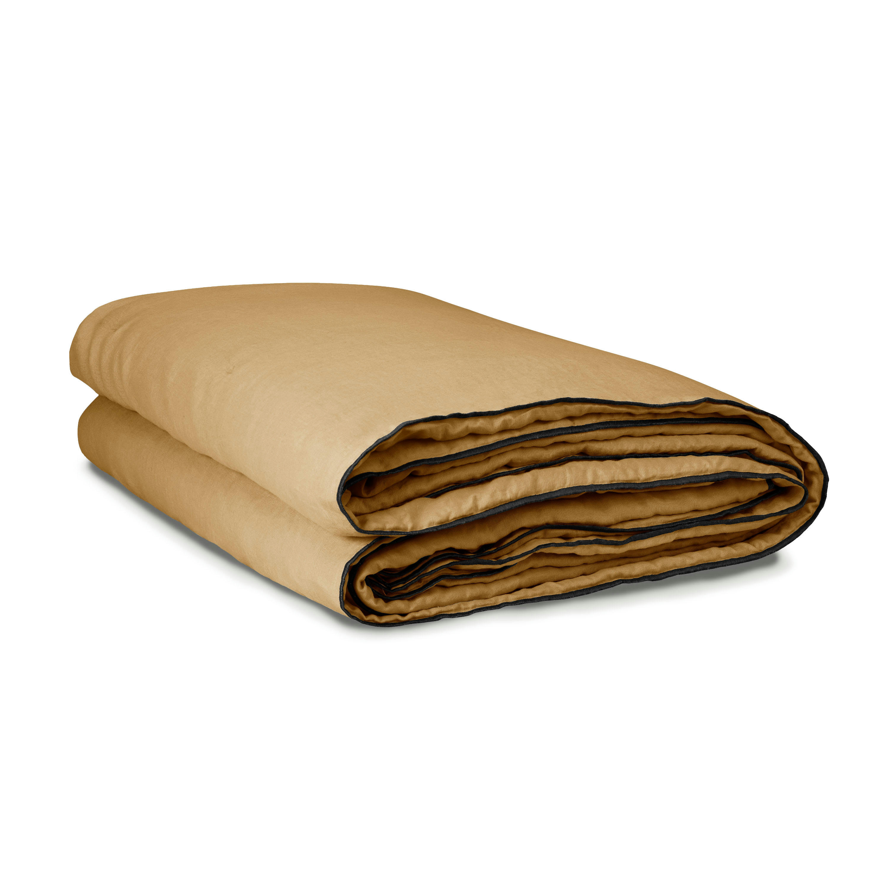 AUTOUR DU LIN - Couvre-lit en lin lavé 110x230cm Caramel