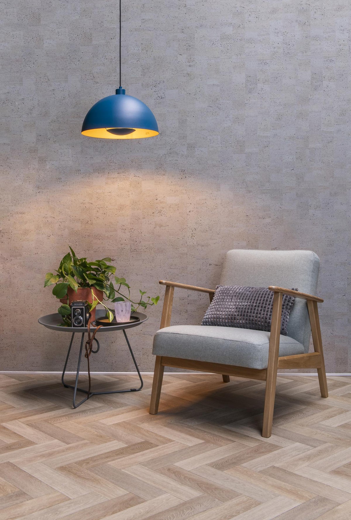 Lucide hanglamp SIEMON - 1xE27 - Blauw