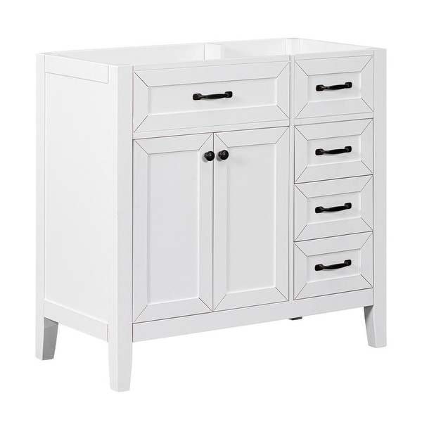 36inch Solid Wood Frame Bathroom Vanity with Sink Combo,3 Drawers