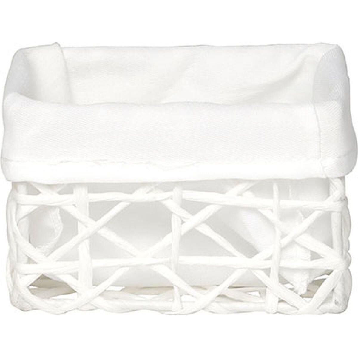 Cesto WC Branco Forrado 8x8cm