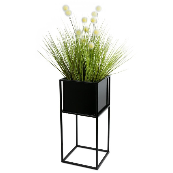 Nowoczesny kwietnik stojak czarny 50 cm LOFT