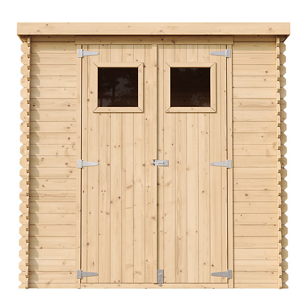 Abri de jardin en bois AVEC SOL TRAITé - l204xL142xH200cm/2.22m2 - M311 M311G - Timbela