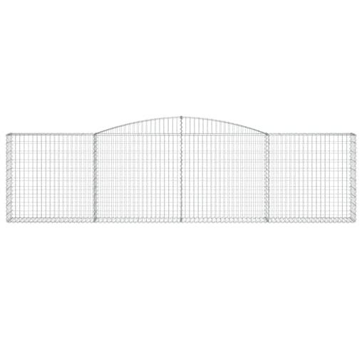 NNEVL Arched Gabion Baskets 7 pcs 400x30x100/120 cm Galvanised Iron