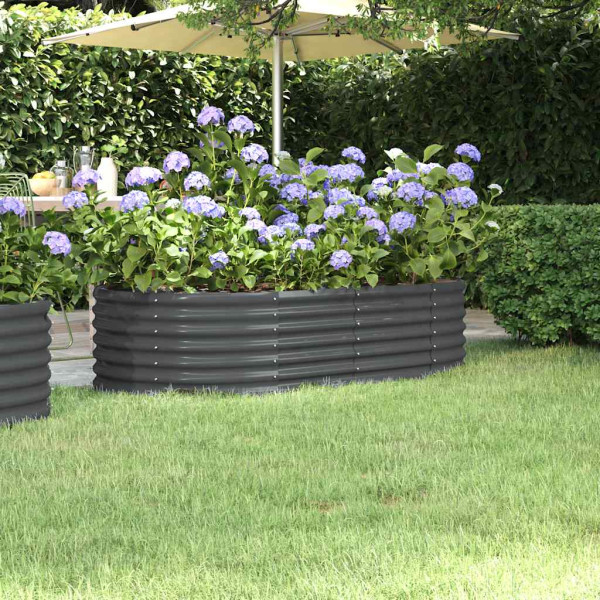 Donica Ogrodowa Stalowa Szara Doniczka Na Ogród 152x80x36 cm