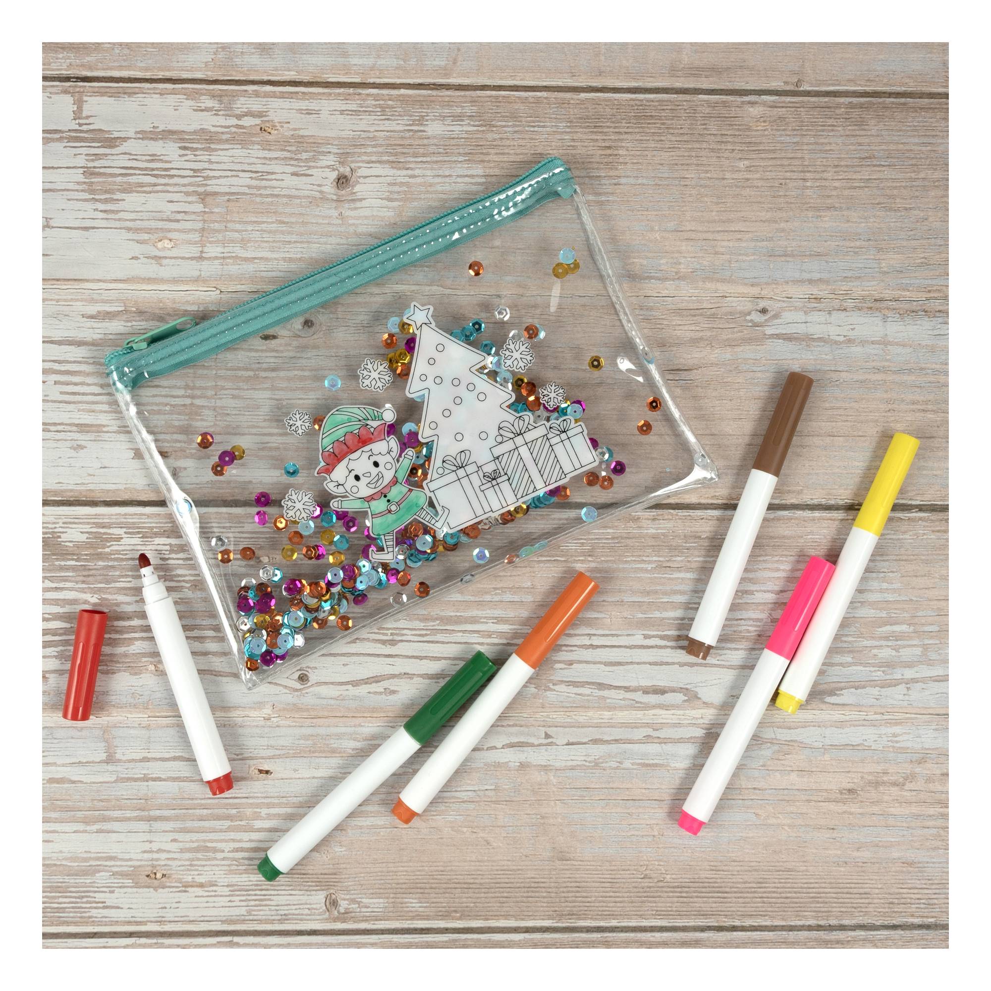 Decorate Your Own Christmas Pencil Case